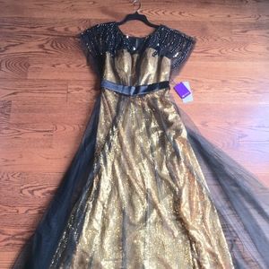 Black & Gold Prom/Evening Dress
